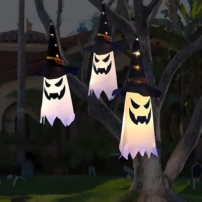 PhantomGlow™ - Halloween Hängende Geister-Hexenhut Lampen