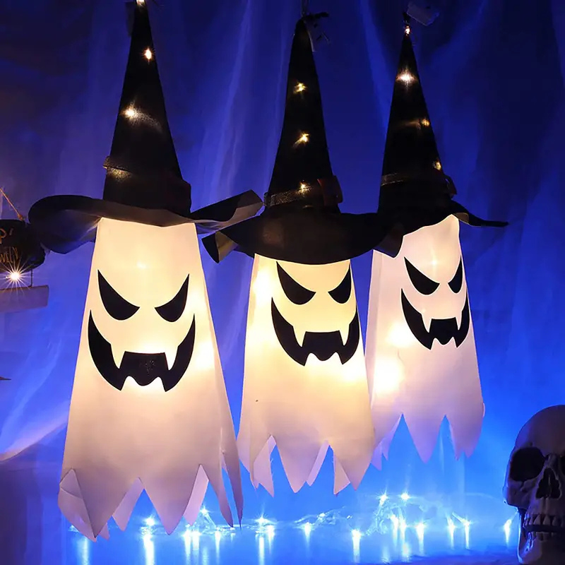 PhantomGlow™ - Halloween Hängende Geister-Hexenhut Lampen
