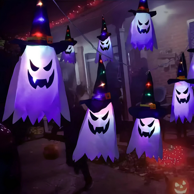 PhantomGlow™ - Halloween Hängende Geister-Hexenhut Lampen
