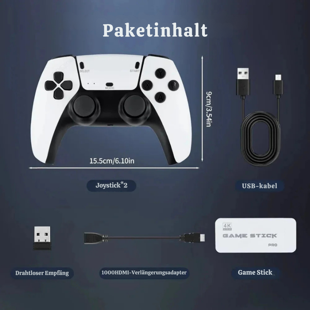 PlayVault™ – Tragbare Retro Spielkonsole Set