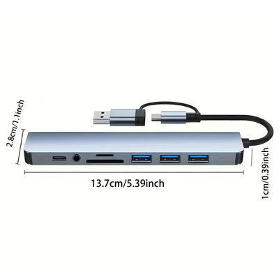 PortSync™ – Multiport USB-C 8-in-2 Adapter