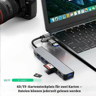 PortSync™ – Multiport USB-C 8-in-2 Adapter
