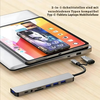 PortSync™ – Multiport USB-C 8-in-2 Adapter