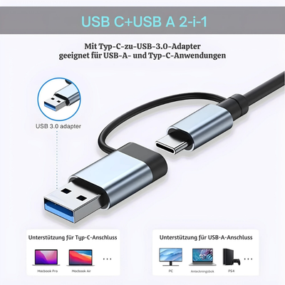 PortSync™ – Multiport USB-C 8-in-2 Adapter