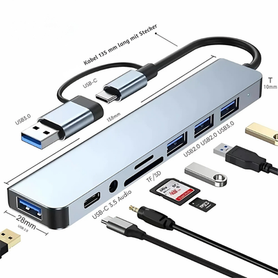 PortSync™ – Multiport USB-C 8-in-2 Adapter