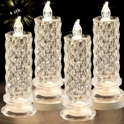 PrismGlow™ – LED Kristall Kerzenset