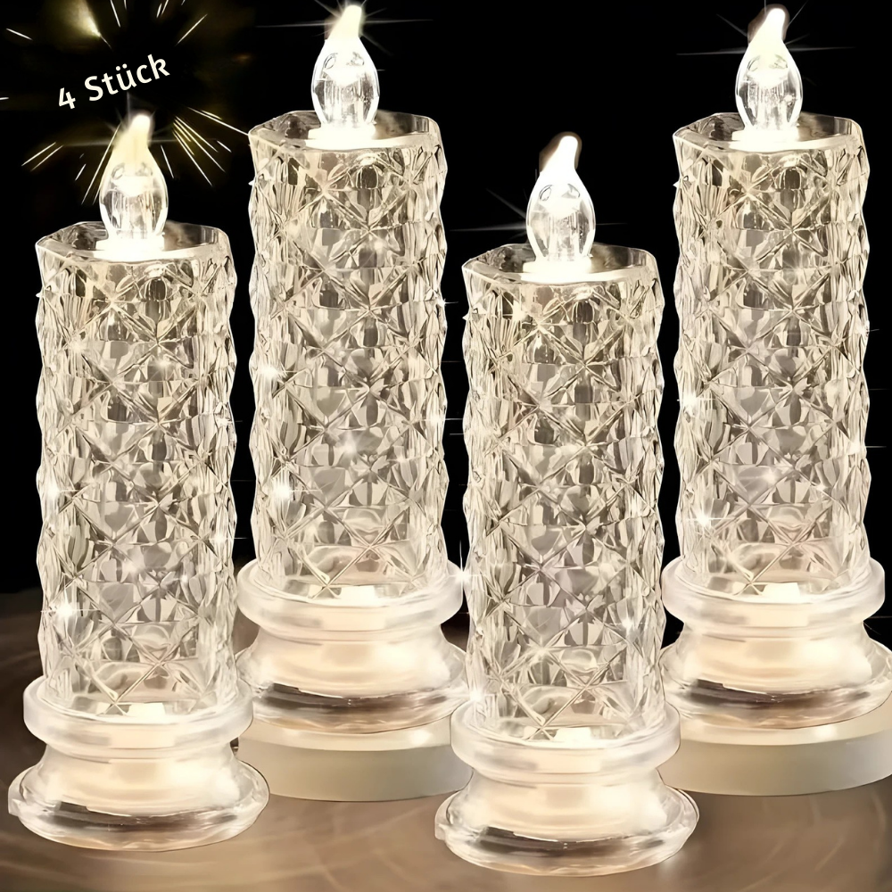 PrismGlow™ – LED Kristall Kerzenset
