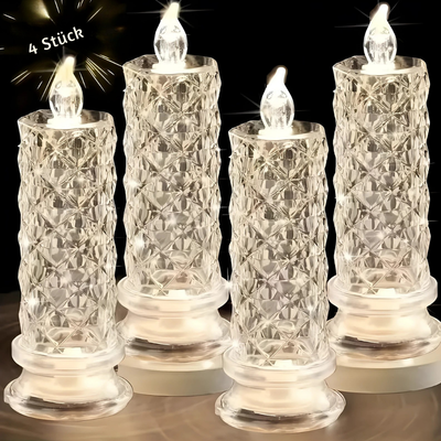 PrismGlow™ – LED Kristall Kerzenset