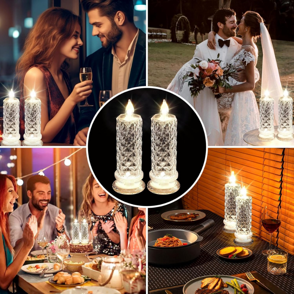 PrismGlow™ – LED Kristall Kerzenset
