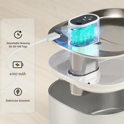 PurrFlow™ – Kabelloser Automatischer Katzenbrunnen