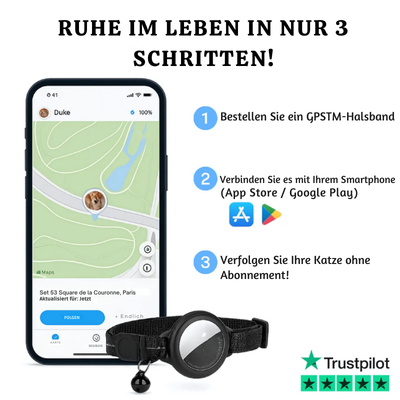 PurrTrack™ – Intelligenter GPS-Haustier-Tracker
