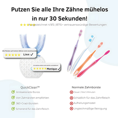 QuickClean™ – Elektrische 360°-Zahnbürste zum Aufhellen