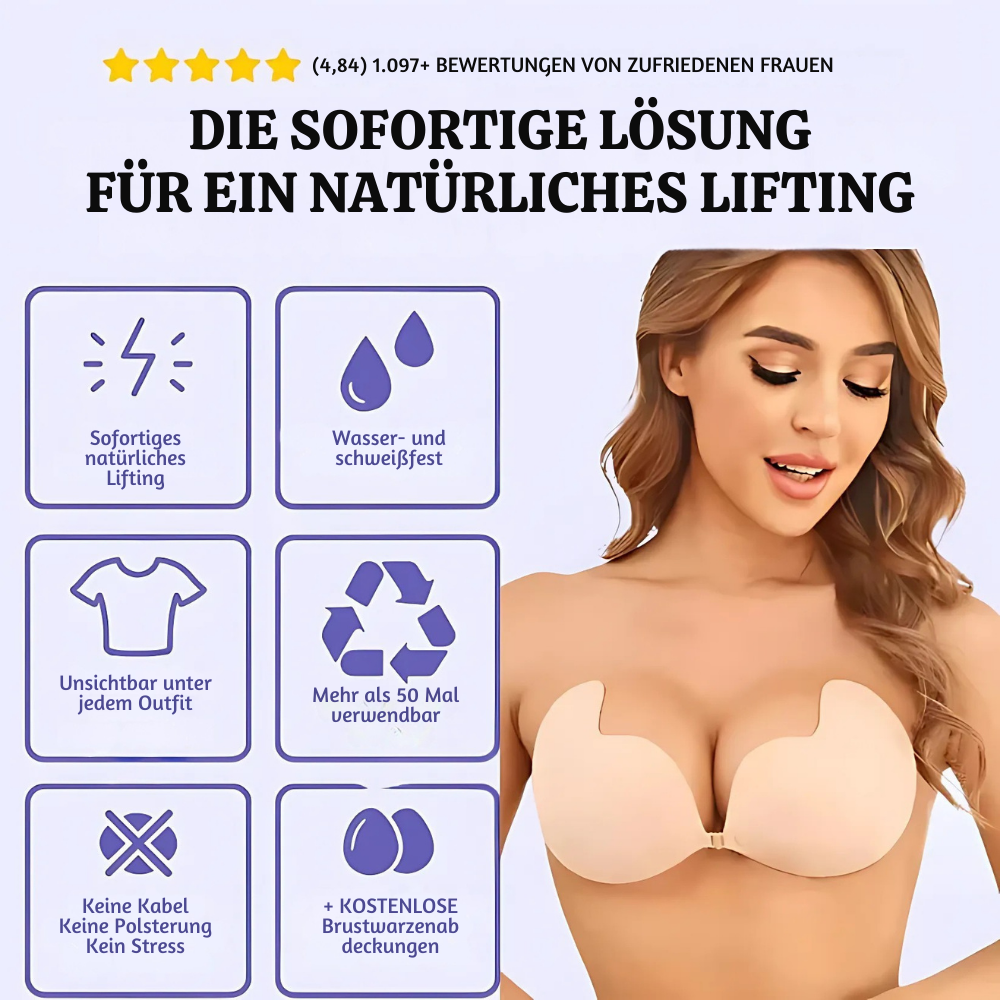 Ruth™ – Trägerloser Selbstklebender Push-Up BH