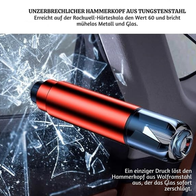 SafeExit™ – Notfall-Autowerkzeug mit Glasbrecher und Sicherheitsgurtmesser