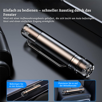 SafeExit™ – Notfall-Autowerkzeug mit Glasbrecher und Sicherheitsgurtmesser