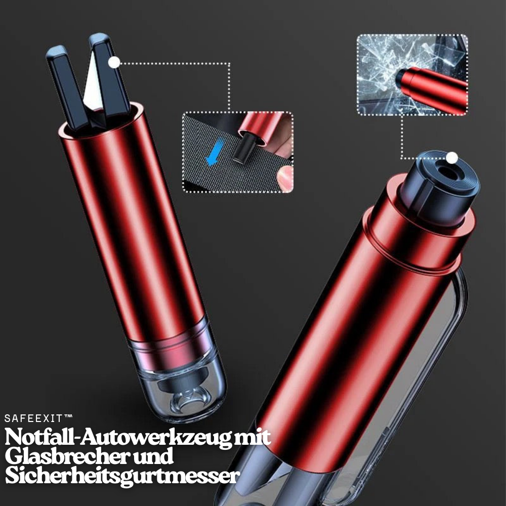 SafeExit™ – Notfall-Autowerkzeug mit Glasbrecher und Sicherheitsgurtmesser