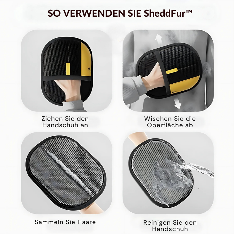 SheddFur™ – Elektrostatischer Tierhaare-Entfernungshandschuh