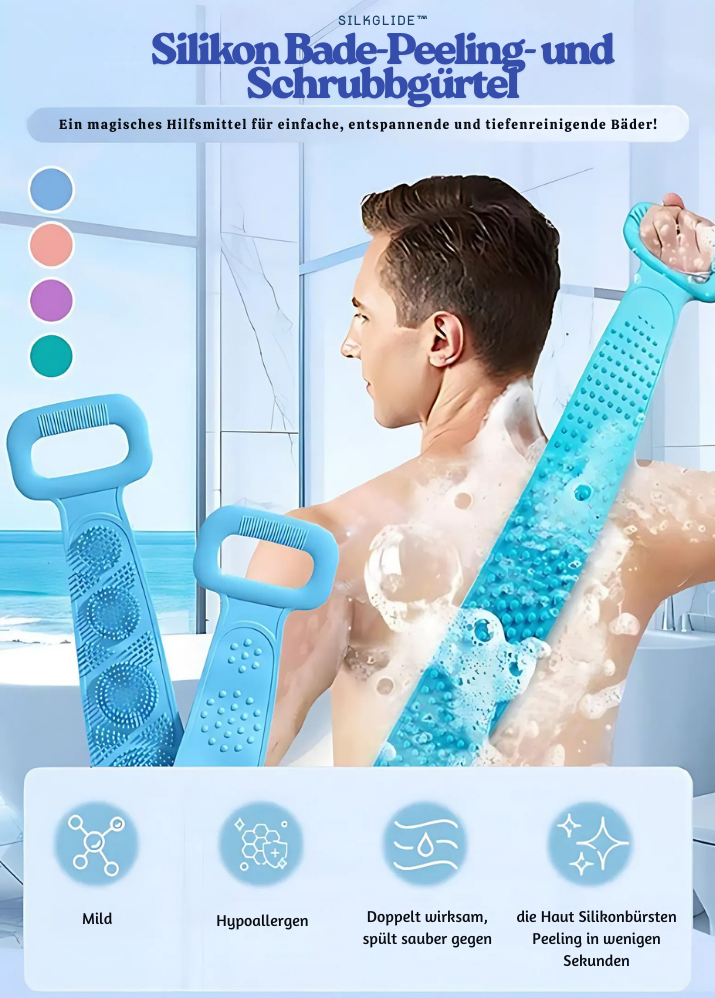 SilkGlide™ – Silikon Bade-Peeling Schrubb-Bürstengürtel