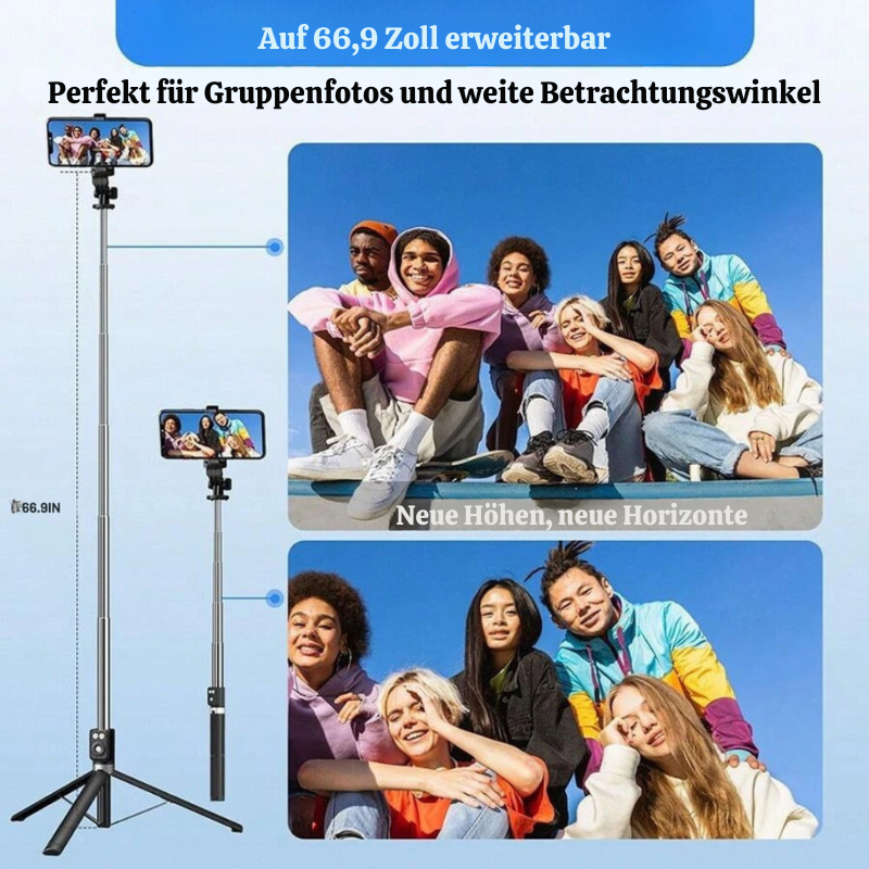 SnapGlow™ – Tragbares 6-in-1 LED Ringlicht Stativ