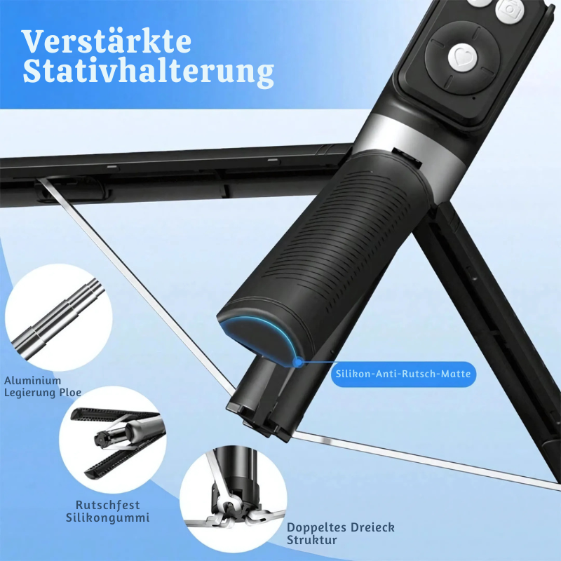 SnapGlow™ – Tragbares 6-in-1 LED Ringlicht Stativ