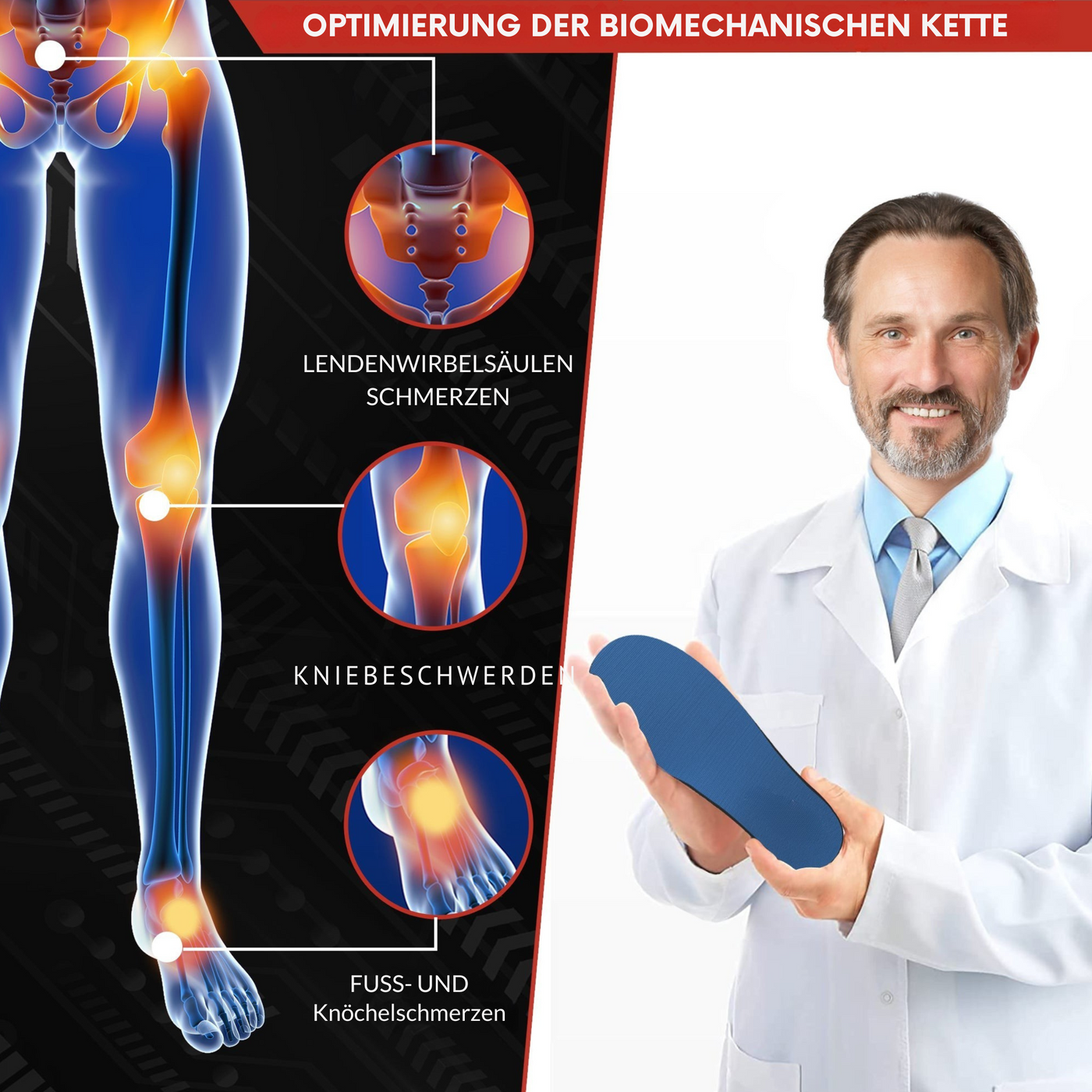 SoleRelief™ – Fortschrittliche Orthopädische Einlegesohlen