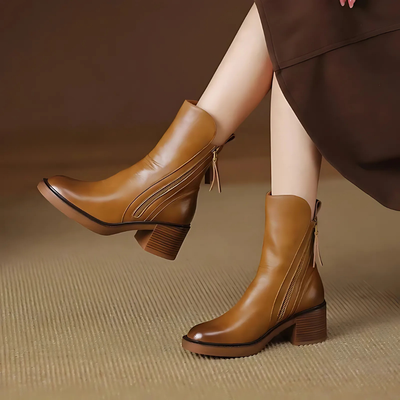 Sorelle™ – Elegante Leder-Stiefeletten