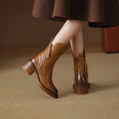 Sorelle™ – Elegante Leder-Stiefeletten