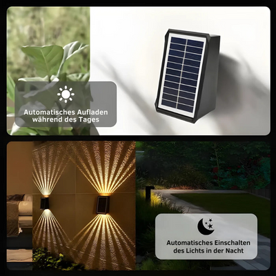 SunWave™ – Wasserdichte Solar-Außenwandleuchten