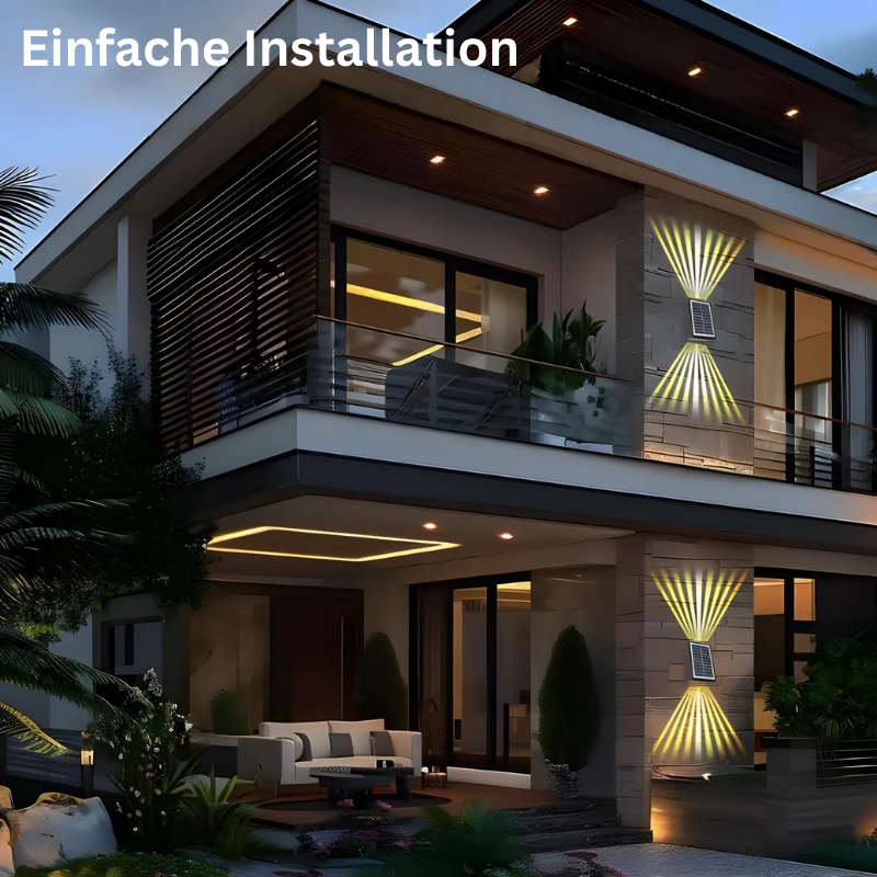 SunWave™ – Wasserdichte Solar-Außenwandleuchten