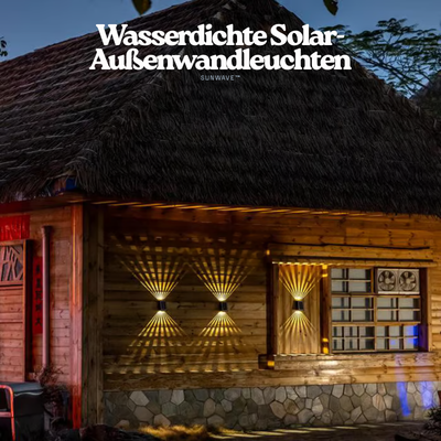 SunWave™ – Wasserdichte Solar-Außenwandleuchten