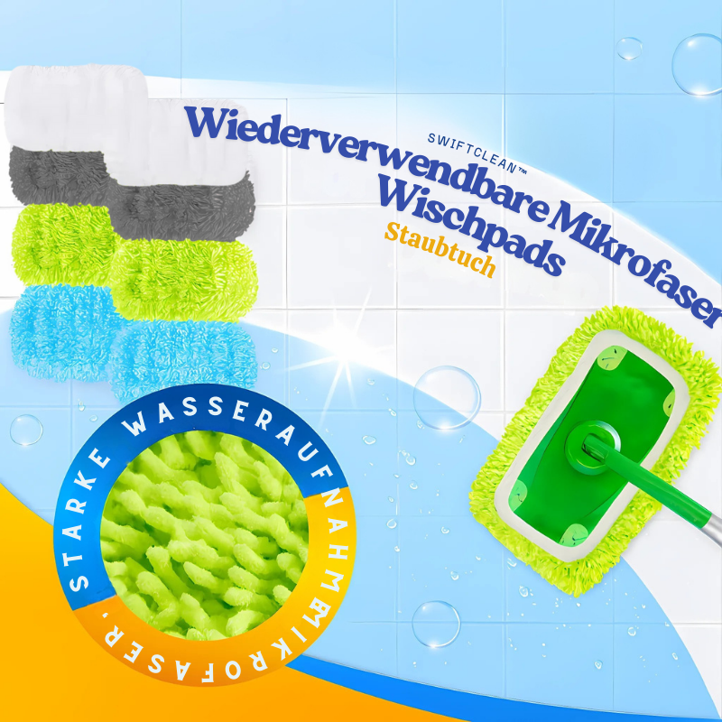 SwiftClean™ – Wiederverwendbare Mikrofaser-Wischpads