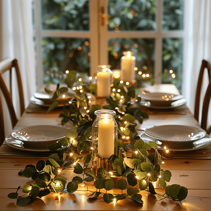 EucaGlow™ – Leuchtende LED-Lichterkette mit Olivenblättern
