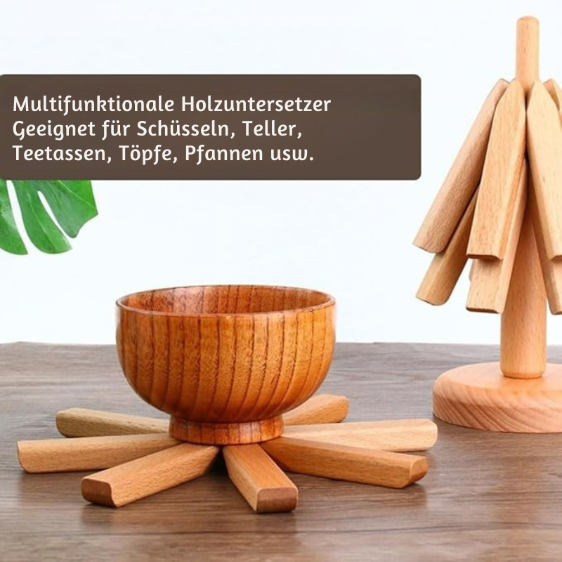 Trivetree™ - Handgefertigter Untersetzer Aus Holz