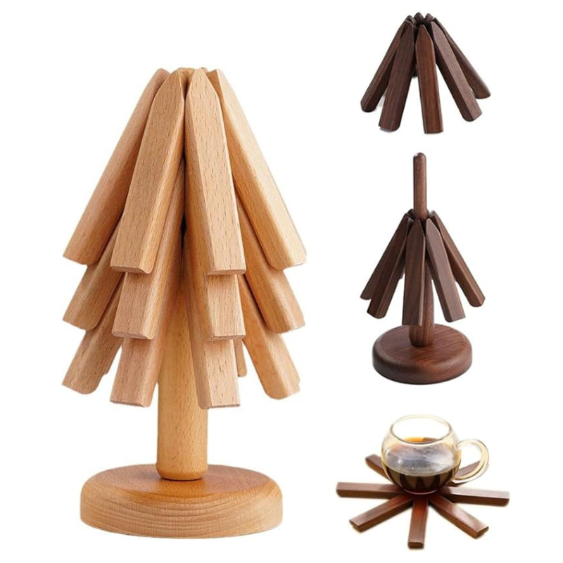Trivetree™ - Handgefertigter Untersetzer Aus Holz