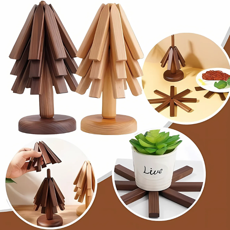 Trivetree™ - Handgefertigter Untersetzer Aus Holz