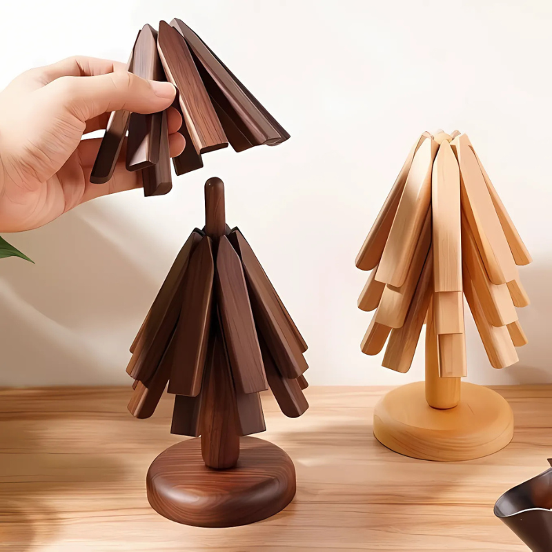 Trivetree™ - Handgefertigter Untersetzer Aus Holz