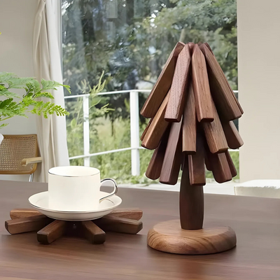 Trivetree™ - Handgefertigter Untersetzer Aus Holz