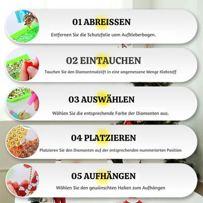 TwinkleCraft™ – Weihnachts DIY Diamant Malerei Schlüsselanhänger Set