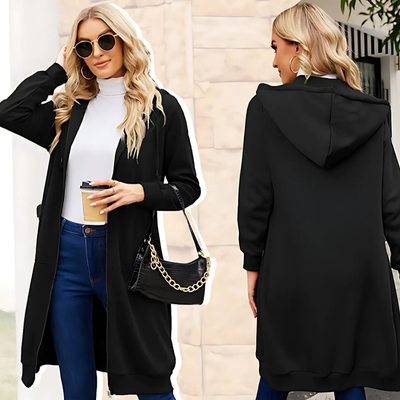 Zarah™ – Kuscheliger Damen Fleece Zip Hoodie