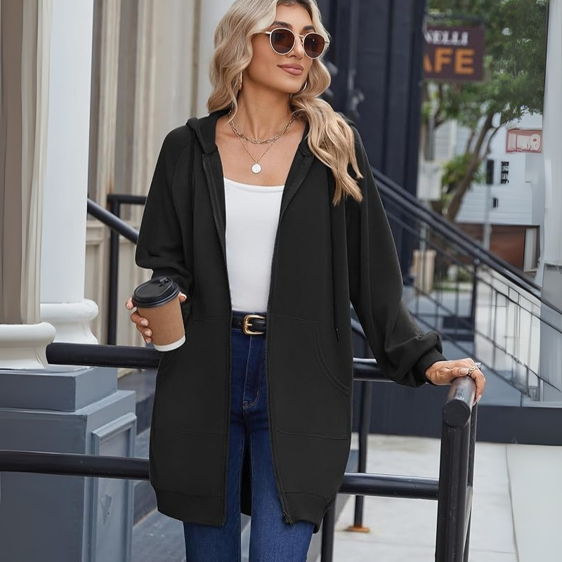 Zarah™ – Kuscheliger Damen Fleece Zip Hoodie