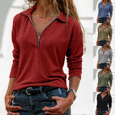 Zyra™ – Lässiges Damen-Top mit Reißverschluss-Detail