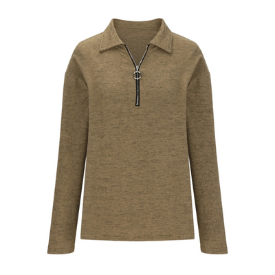 Zyra™ – Lässiges Damen-Top mit Reißverschluss-Detail