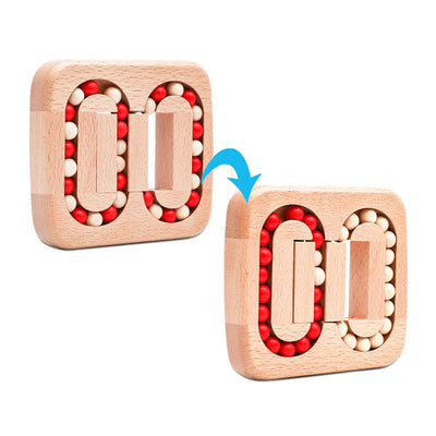 LoopLogic™ – Handgehaltenes Holzperlen-Puzzlespiel