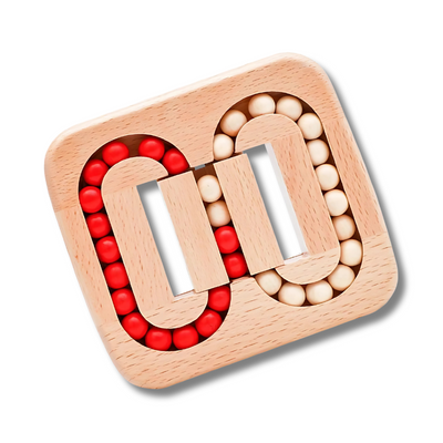 LoopLogic™ – Handgehaltenes Holzperlen-Puzzlespiel