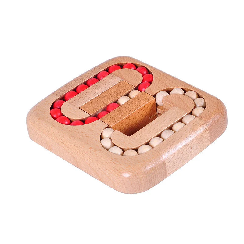 LoopLogic™ – Handgehaltenes Holzperlen-Puzzlespiel