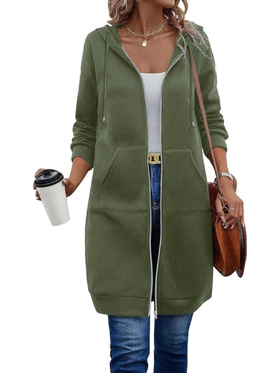 Zarah™ – Kuscheliger Damen Fleece Zip Hoodie