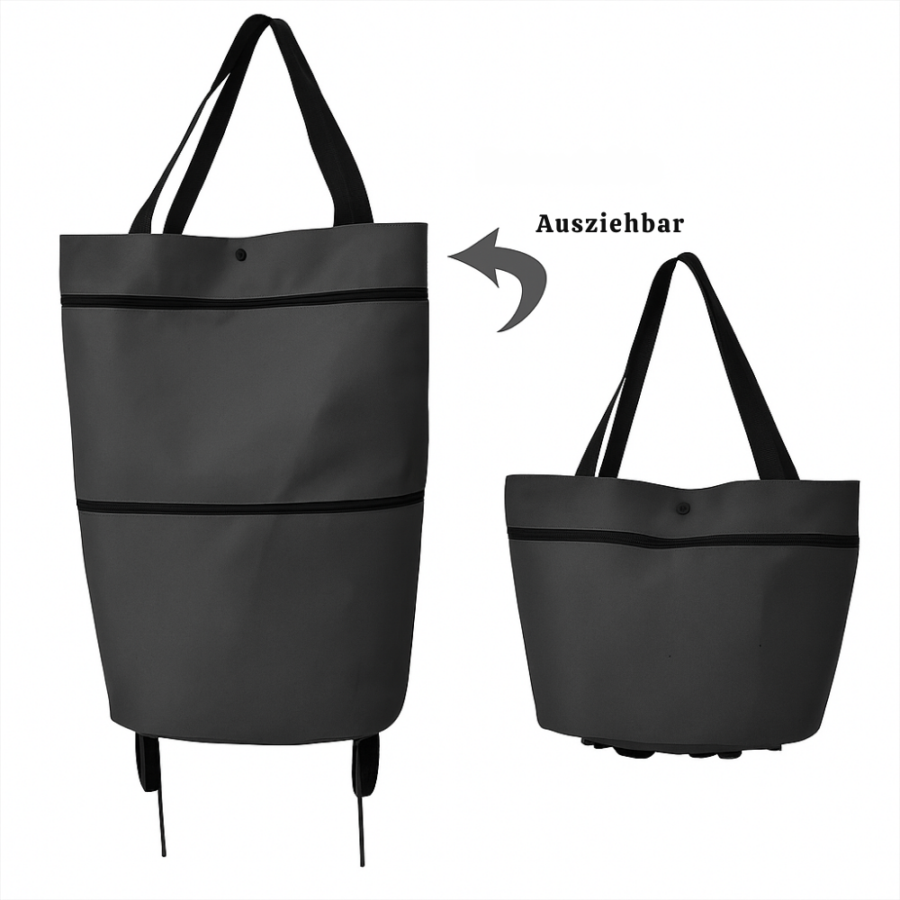 TrollyFold™ – Zusammenklappbare 2-in-1 Einkaufs Tragetasche mit Rollen