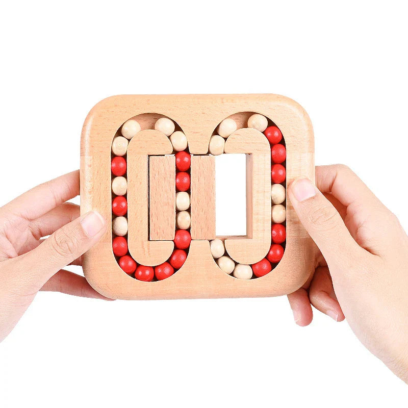 LoopLogic™ – Handgehaltenes Holzperlen-Puzzlespiel