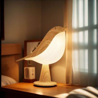 ZenGlow™ – Elegante Nachttischlampe im Vogel-Design