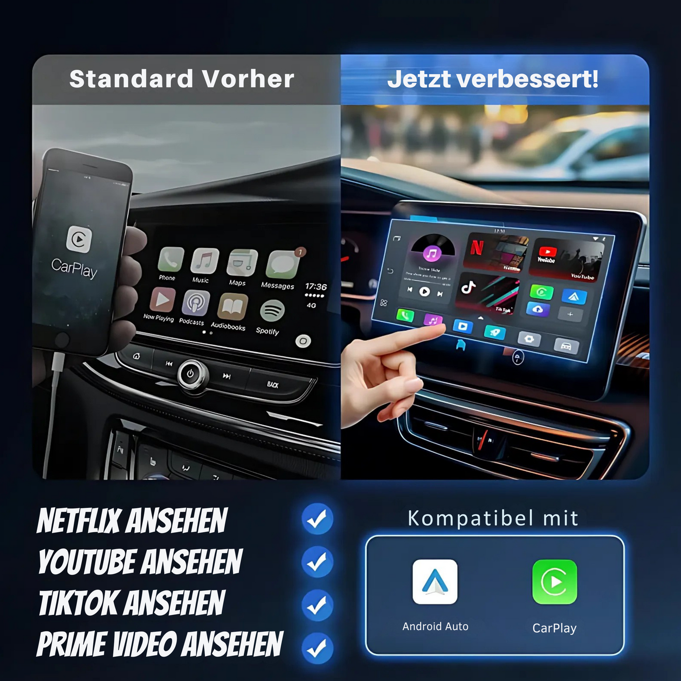 CarLink™ – Drahtloser CarPlay und Entertainment-Adapter